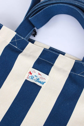 Essential Bag Canvas Blu/beige - 7