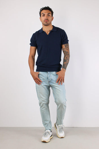 Polo Derby Punto Riso Blu Navy - 2
