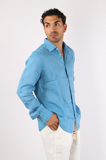 Camicia Lino Blu - 5