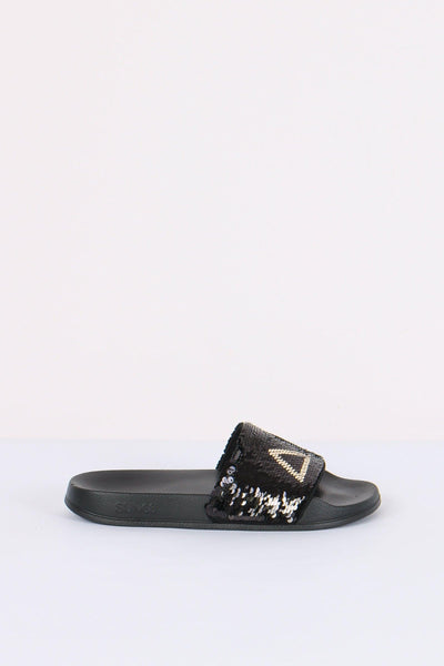 Ciabatta Fascia Pailettes Nero/oro