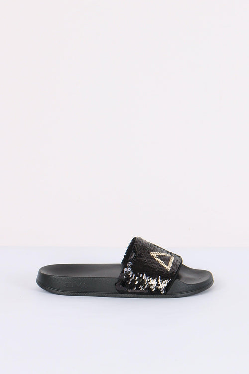 Ciabatta Fascia Pailettes Nero/oro