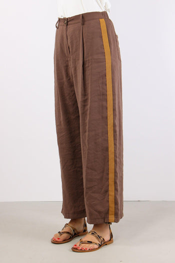 Pantalone Banda Gros Laterale Cacao - 3