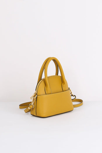 Borsa 100% Pelle Made In Italy Giallo - 5