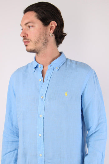 Camicia Lino Slim Fit Austin Blue - 8