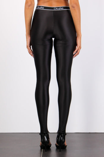 Leggins Elastico Logo Nero - 3