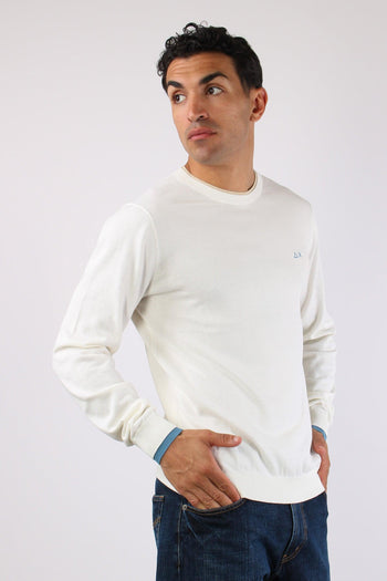 Maglia Collo Contrasto Bianco - 6