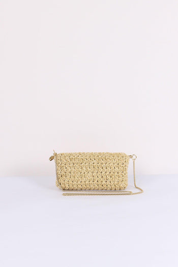 Greta Pochette Crochet Laminat Oro - 3