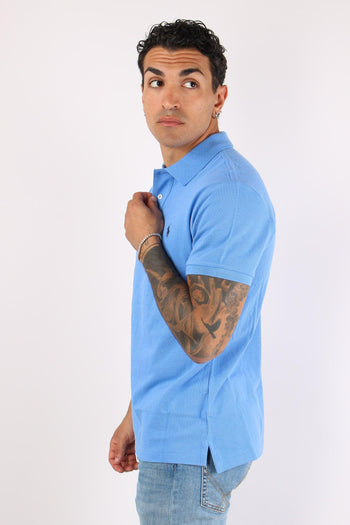 Polo Slim Fit Mesh Harbor Island Blue - 3