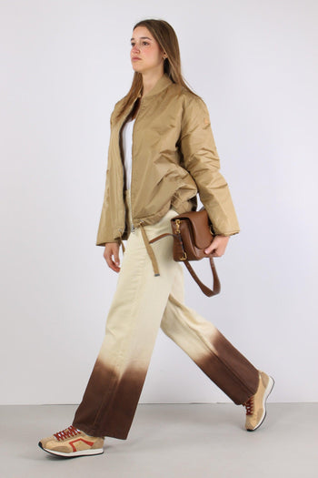 Aisha Giubbotto Nylon Svasato Stardust Beige - 3