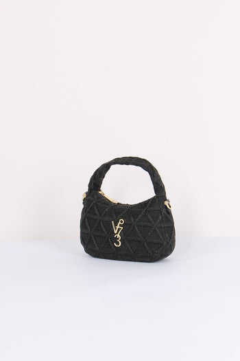 Dalia Mini Hobo Intreccio Croc Nero - 2