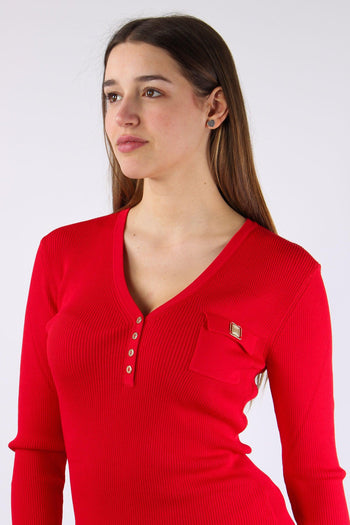 Deneuve Maglia Costina Taschino Flame S - 7