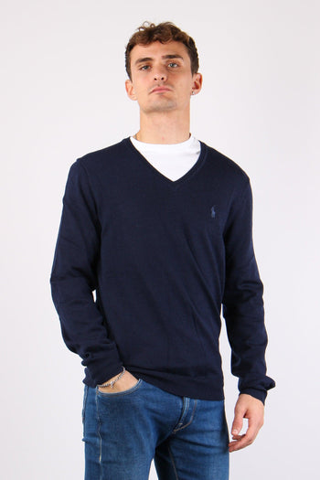 Maglia Scollo V Merinos Hunter Navy - 4