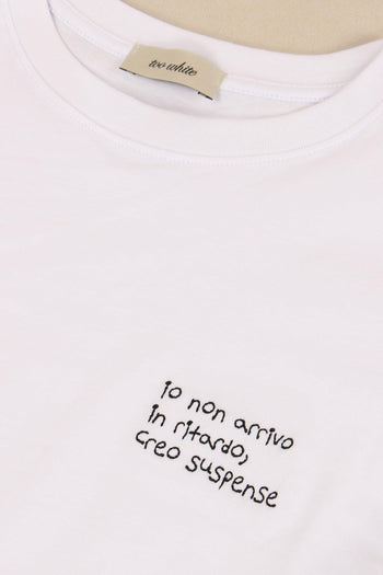 T-shirt Ricamo Creo Suspanse Bianco - 7
