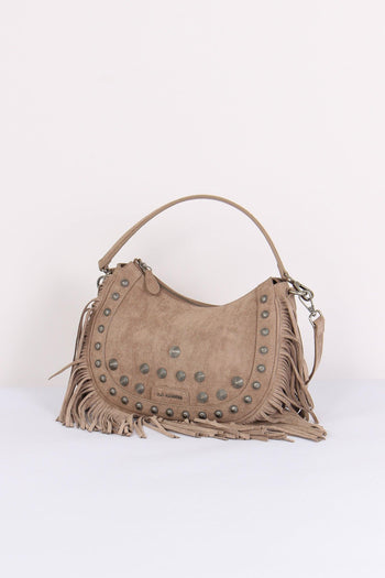 Mezzaluna Suede Frange Taupe - 2