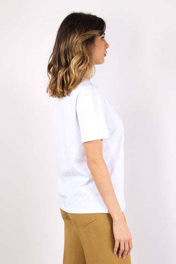 T-shirt Ricamo Collo Bianco - 6