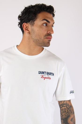T-shirt Stampa Scritta Bianco - 5