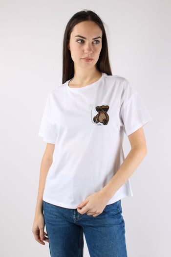 T-shirt Scatoletta Stampa Orso Bianco Bear - 2