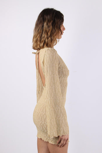 Abito Jacquard Lurex Gold - 5