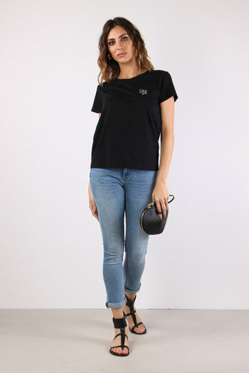 T-shirt Logo Piccolo Nero - 2