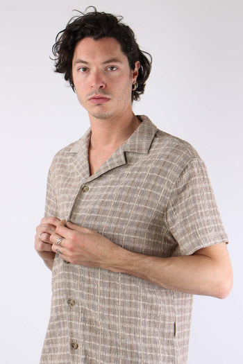 Camicia Tessuto Lavorato Sabbia - 7