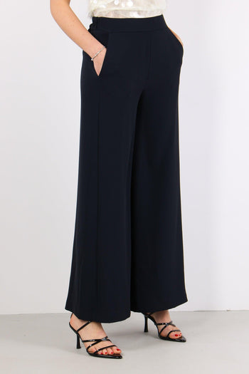 Pantalone Palazzo Fluido Blu - 7