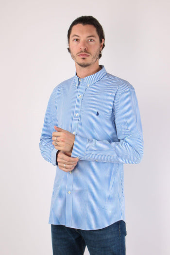 Camicia Slim Popeline Riga Light Blu/white - 2