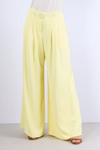 Pantalone Pences Fluido Cintur Giallo Banana - 2