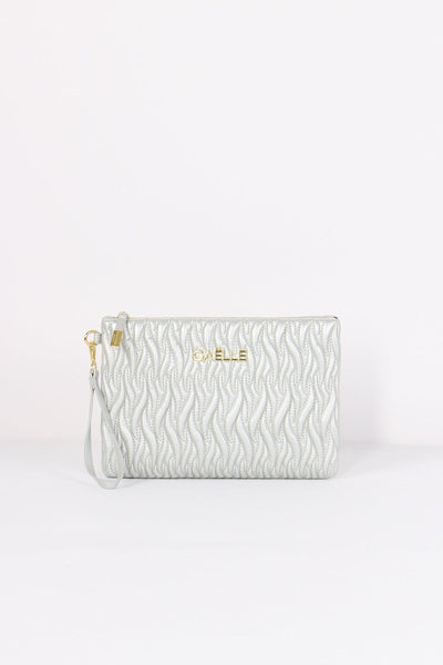 Pochette Matelasse Plisse Argento