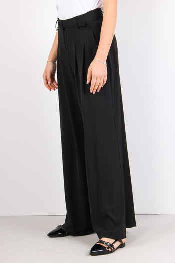 Pantalone Pences Fluido Cintur Nero - 3