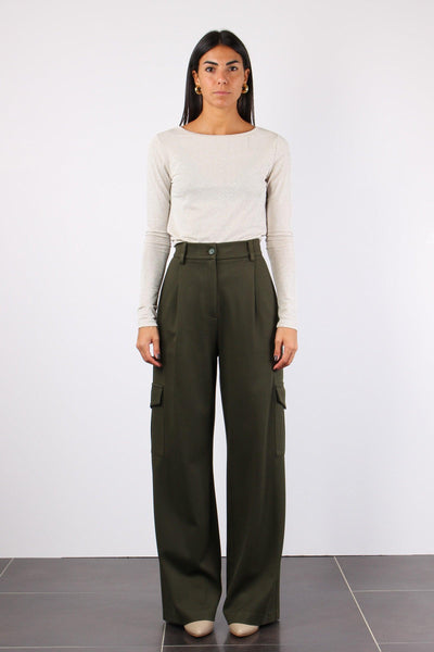 Pantalone Cargo Twill Militare