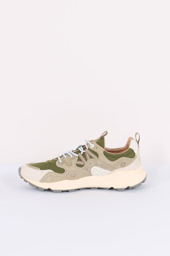 Sneakers Yamano Suede Nylon Off White/green - 6