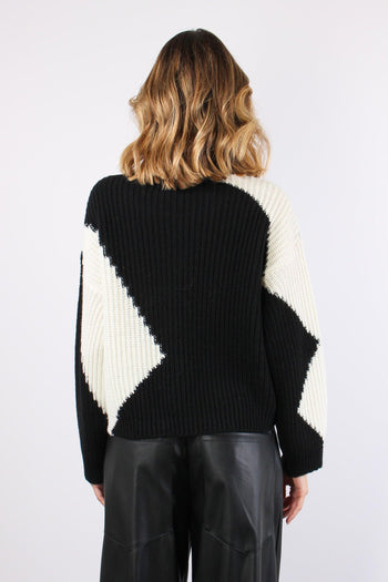 Maglia Bicolor Panna/nero - 3