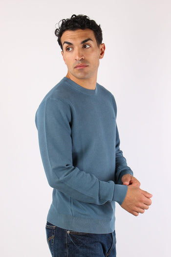 Maglia Girocollo Punto Riso Avio - 3
