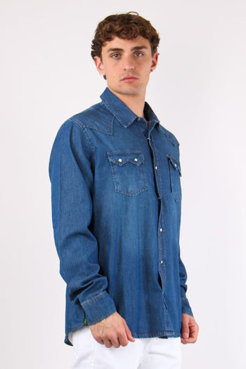 Camicia Denim Texana Denim Chiaro - 4