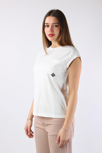 T-shirt Smanicata Taschino White - 3