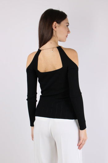 Maglia Oblo Spalle Nero - 5