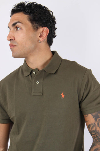 Polo Slim Fit Mesh Canopy Olive - 7