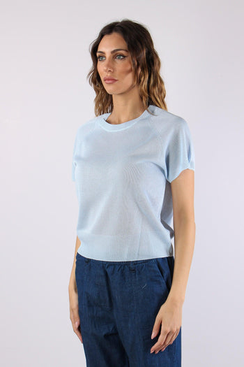 Maglia M/m Filo Cotone Azzurro - 3