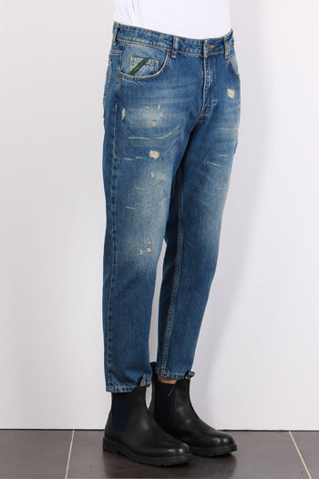 Denim Cropped Fit Denim Medio - 4