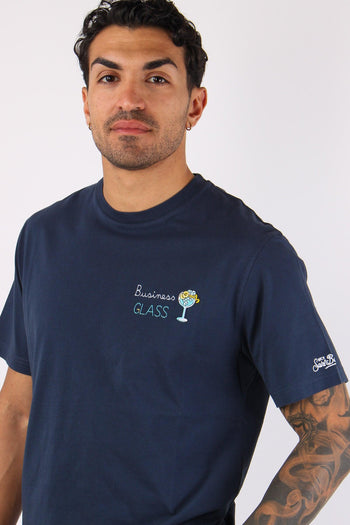 T-shirt Scritta Ricami Business Glass - 7