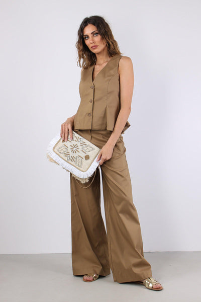 Pantalone Cotone Elastico Diet Terra