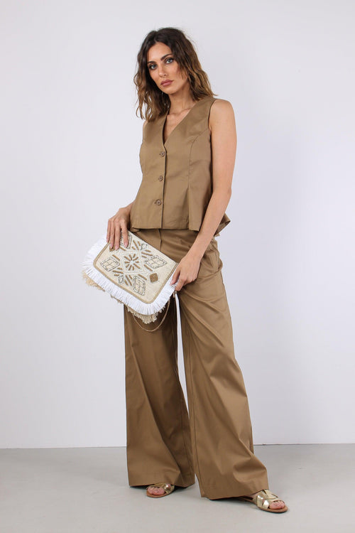 Pantalone Cotone Elastico Diet Terra