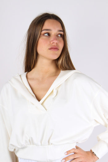 Felpa Over Scavo V Off White - 7