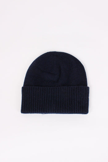 Cuffia Cachemire Logo Blu Navy - 3