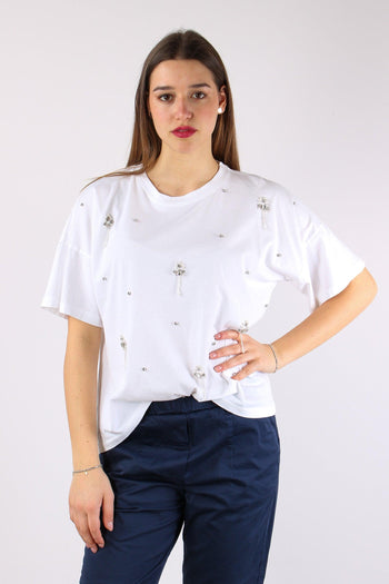 T-shirt Applicazione Fiore Cri Bianco - 2