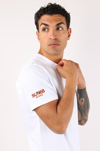 T-shirt Logo Fluo Bianco - 7