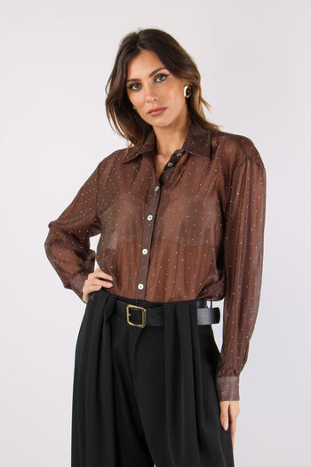 Camicia Over Mussola Strass Moro - 2