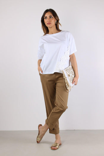 T-shirt Inserto Macrame Bianco - 5