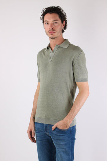 Polo Manica Corta Cotone Green Fade - 3