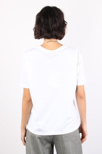 T-shirt Ricamo Segni Particol Bianco - 3